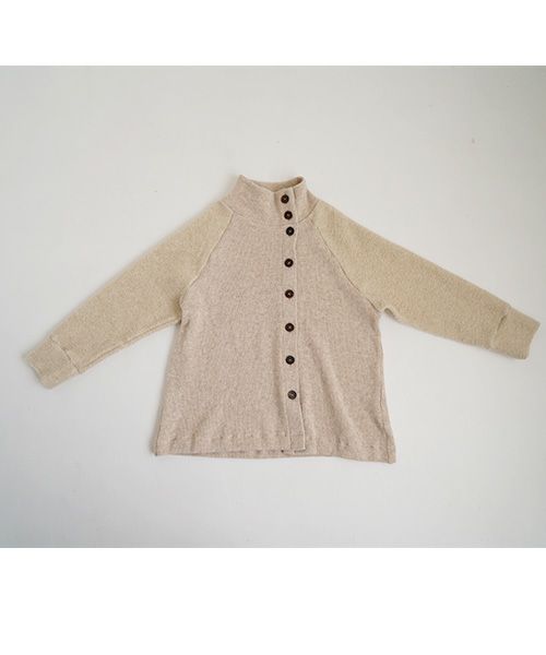Mochiモチside button knit cardigan [mocha/ma25-kn-03]