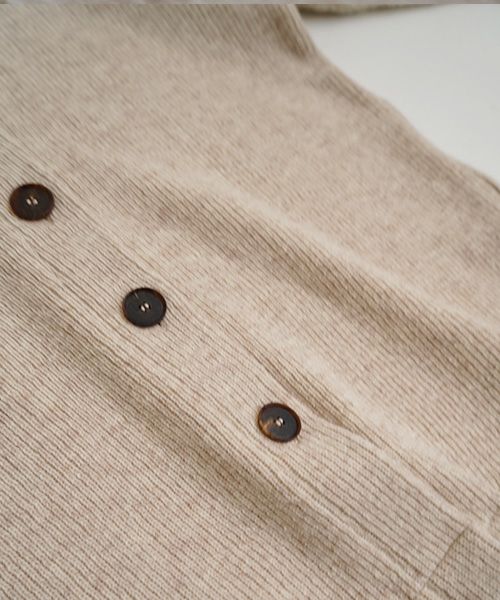 Mochiモチside button knit cardigan [mocha/ma25-kn-03]