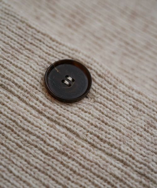 Mochiモチside button knit cardigan [mocha/ma25-kn-03]