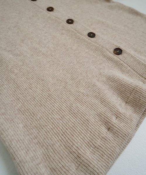 Mochiモチside button knit cardigan [mocha/ma25-kn-03]