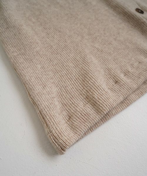 Mochiモチside button knit cardigan [mocha/ma25-kn-03]