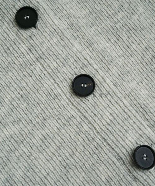  Mochiモチside button knit cardigan [grey/ma25-kn-03]