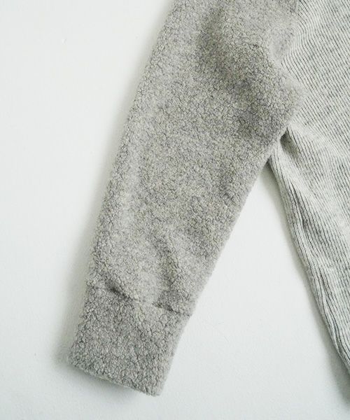  Mochiモチside button knit cardigan [grey/ma25-kn-03]