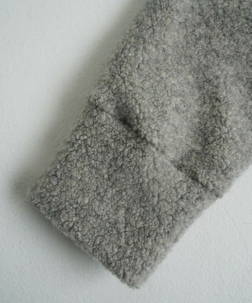  Mochiモチside button knit cardigan [grey/ma25-kn-03]