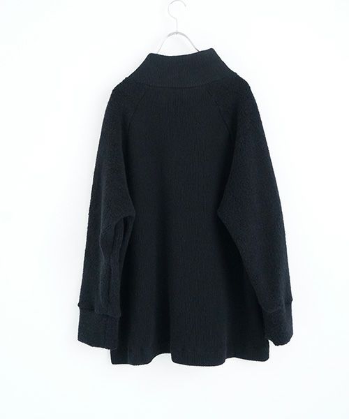 Mochiモチside button knit cardigan [black/ma25-kn-03]