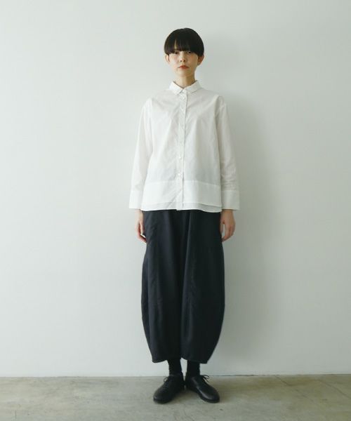 Mochi モチ finx cotton double slit shirt フィンクスコットンダブル