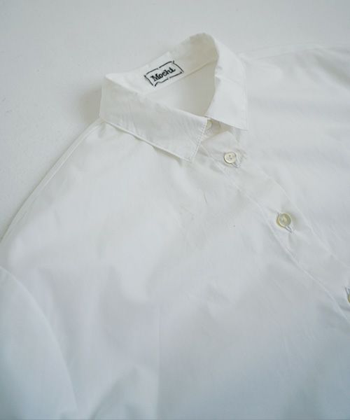 Mochiモチfinx cotton double slit shirt [off white/ma25-b-01]