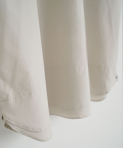 Mochiモチfinx cotton double slit shirt [off beige/ma25-b-01] 