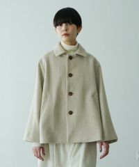 Mochiモチa-line short coat [mocha greige/ma25-co-01] 