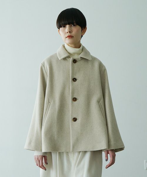 Mochiモチa-line short coat [mocha greige/ma25-co-01] 
