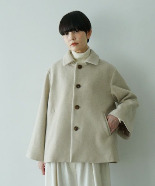 Mochiモチa-line short coat [mocha greige/ma25-co-01] 