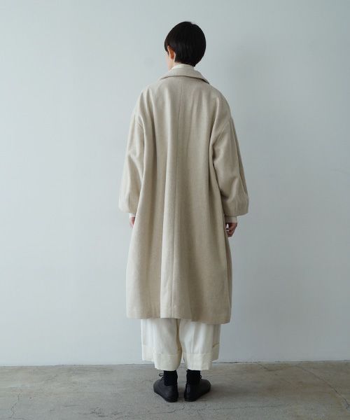 Mochiモチpetal sleeve coat [mocha greige/ma25-co-03]