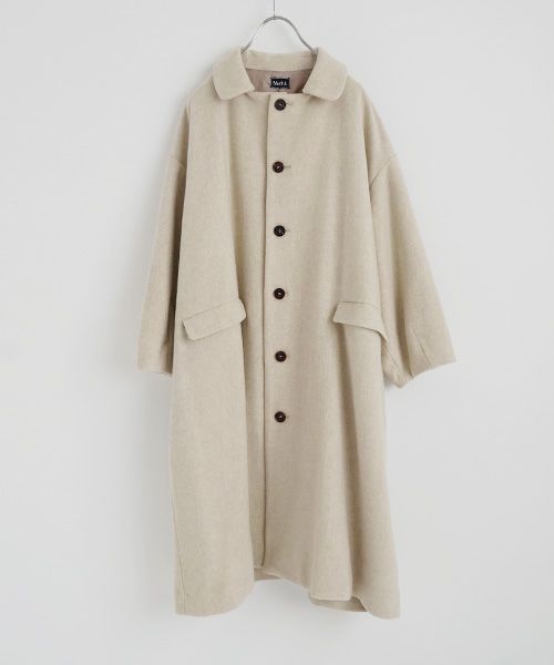Mochiモチpetal sleeve coat [mocha greige/ma25-co-03]