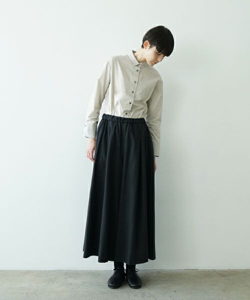 Mochiモチflare wide pants [charcoal gray/ma23-pt-01] 