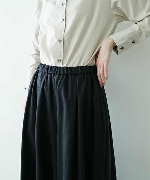 Mochiモチflare wide pants [charcoal gray/ma23-pt-01] 