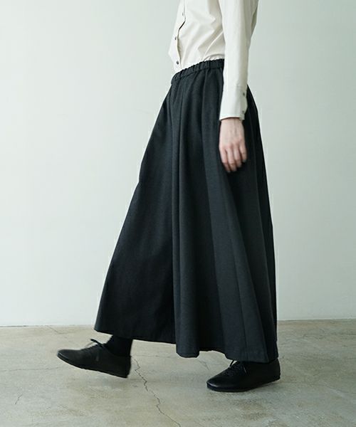 Mochiモチflare wide pants [charcoal gray/ma23-pt-01] 