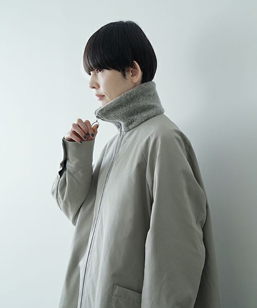 Mochiモチfinx gabardine coat [chalk/ma23-co-01]