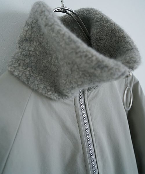 Mochiモチfinx gabardine coat [chalk/ma23-co-01]