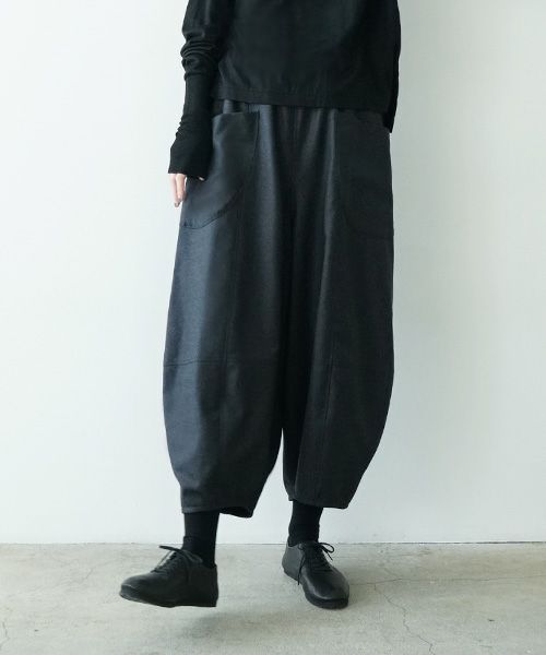 Mochiモチsarouel pants [charcoal gray/ma24-pt-02]