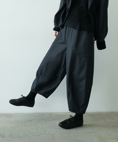Mochiモチsarouel pants [charcoal gray/ma24-pt-02]