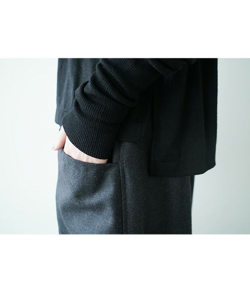 Mochiモチsarouel pants [charcoal gray/ma24-pt-02]