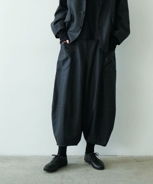 Mochiモチsarouel pants [charcoal gray/ma24-pt-02]