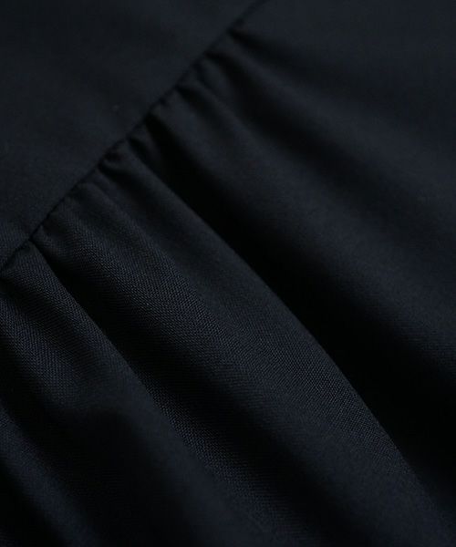 Mochiモチside gather dress [black/ma24-op-02]