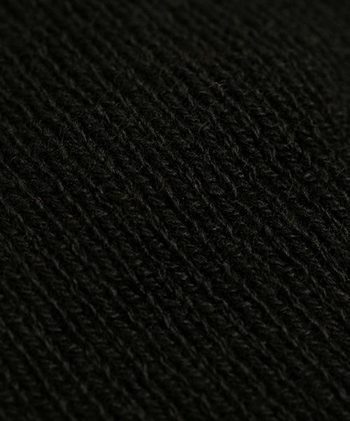 YOKO SAKAMOTOヨーコサカモトKNIT BIG WATCH CAP - HARD TWIST (BLACK) YS - KNIT - CAP - WO - HT