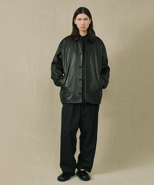 YOKO SAKAMOTO ヨーコサカモト LEATHER BIG JACKET [BLACK] YS