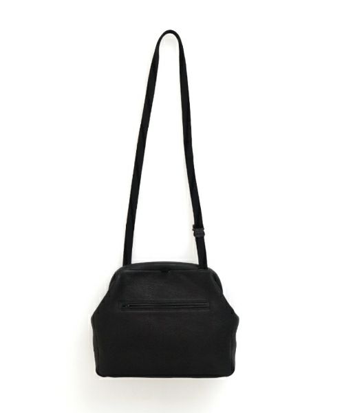 VU PRODUCTヴウプロダクトgama shoulder bag deer leather wide(BLACK)鹿革がま口ワイショルダーバッグvu-product-b20_b