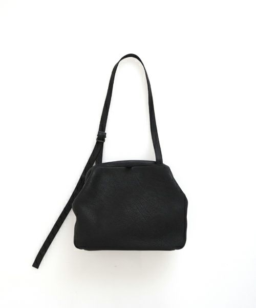 VU PRODUCTヴウプロダクトgama shoulder bag deer leather wide(BLACK)鹿革がま口ワイショルダーバッグvu-product-b20_b