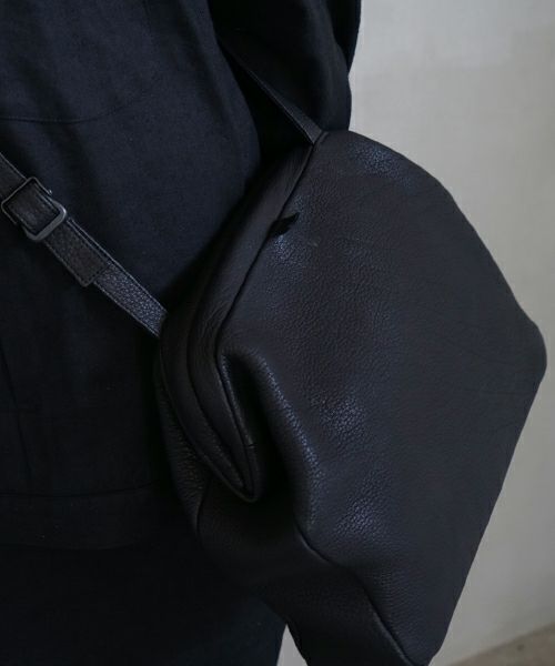 VU PRODUCTヴウプロダクトgama shoulder bag deer leather wide(BLACK)鹿革がま口ワイショルダーバッグvu-product-b20_b