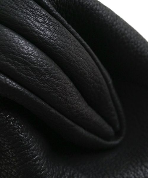 VU PRODUCTヴウプロダクトgama shoulder bag deer leather wide(BLACK)鹿革がま口ワイショルダーバッグvu-product-b20_b