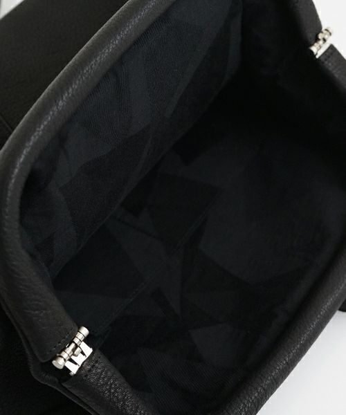 VU PRODUCTヴウプロダクトgama shoulder bag deer leather wide(BLACK)鹿革がま口ワイショルダーバッグvu-product-b20_b