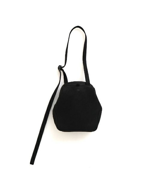VU PRODUCTヴウプロダクトgama shoulder bag deer leather slim (BLACK)鹿革がま口スリムショルダーバッグvu-product-b21_b