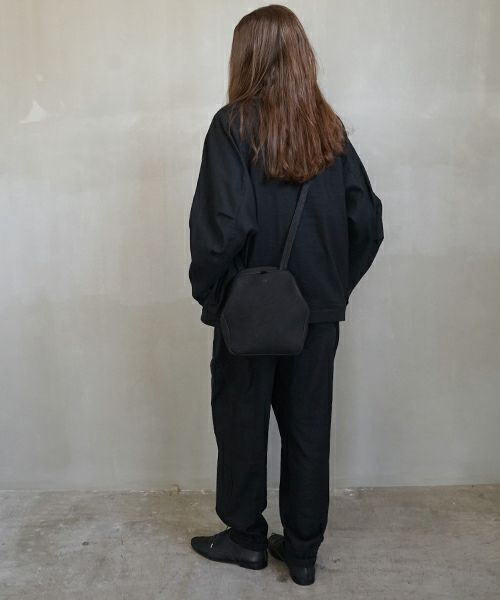 VU PRODUCTヴウプロダクトgama shoulder bag deer leather slim (BLACK)鹿革がま口スリムショルダーバッグvu-product-b21_b