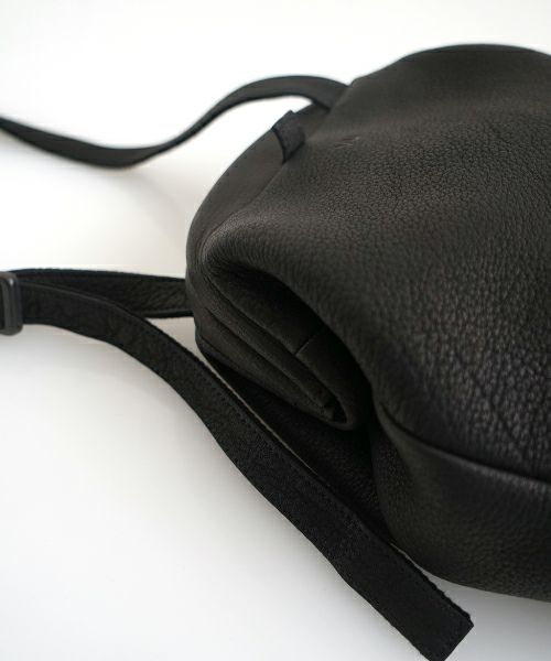 VU PRODUCTヴウプロダクトgama shoulder bag deer leather slim (BLACK)鹿革がま口スリムショルダーバッグvu-product-b21_b