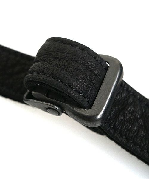 VU PRODUCTヴウプロダクトgama shoulder bag deer leather slim (BLACK)鹿革がま口スリムショルダーバッグvu-product-b21_b