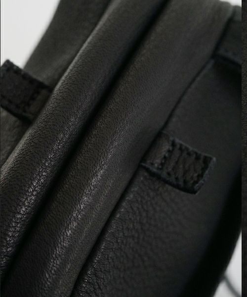 VU PRODUCTヴウプロダクトgama shoulder bag deer leather slim (BLACK)鹿革がま口スリムショルダーバッグvu-product-b21_b
