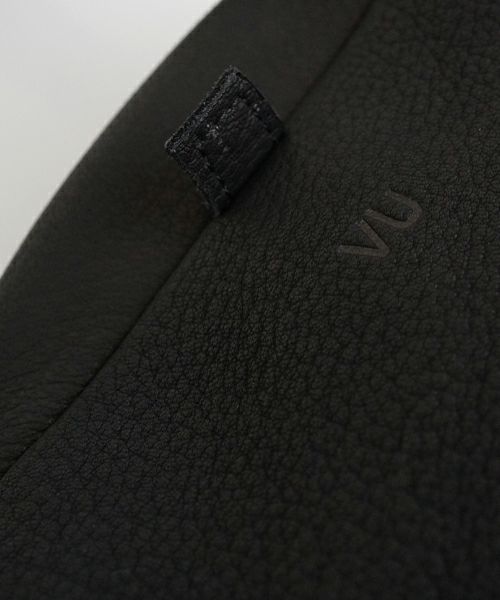 VU PRODUCTヴウプロダクトgama shoulder bag deer leather slim (BLACK)鹿革がま口スリムショルダーバッグvu-product-b21_b