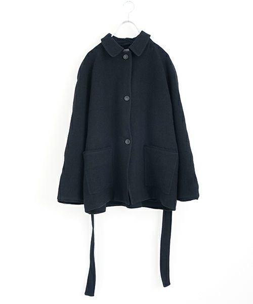 KristenseN DU NORDクリステンセンドゥノルドwool wrap jacket [L-343/black] 