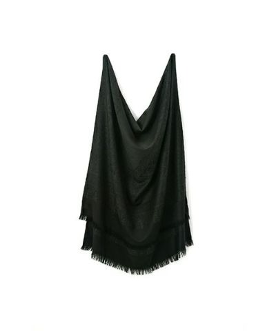 YANTOR ヤントルTibetan Paisley Jacquard Wool Stole[Y255ST01/DARK GREEN]