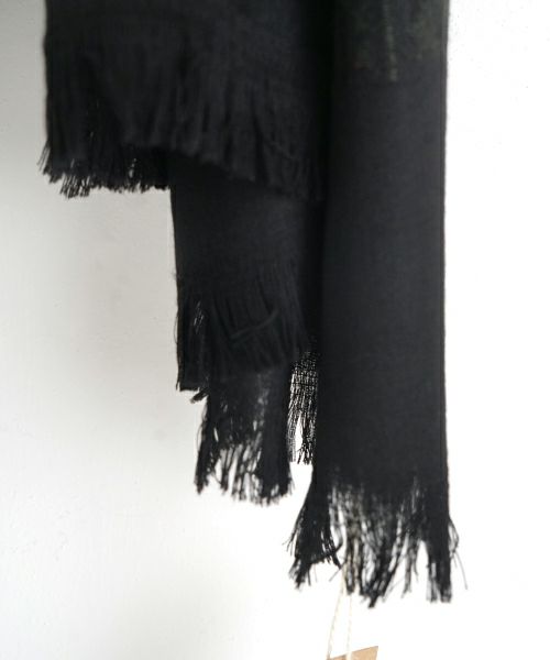 YANTOR ヤントルTibetan Paisley Jacquard Wool Stole[Y255ST01/DARK GREEN]