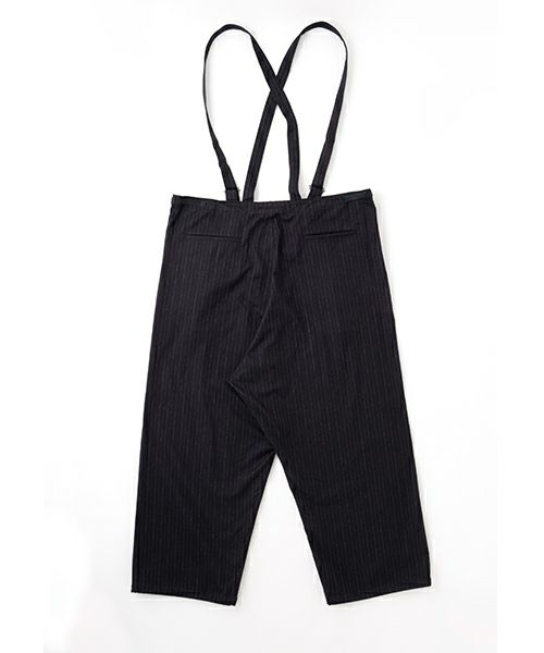 YOKO SAKAMOTOヨーコサカモトMECHANIC-PANTS(YS-25AW-57/BLACK)サスペンダーワイドパンツ 