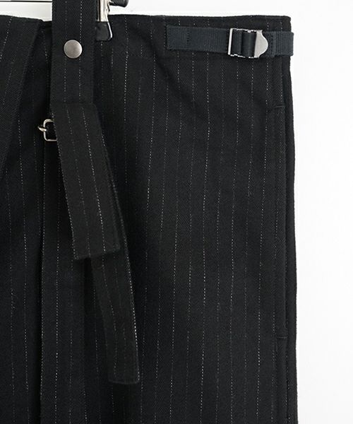 YOKO SAKAMOTOヨーコサカモトMECHANIC-PANTS(YS-25AW-57/BLACK)サスペンダーワイドパンツ 
