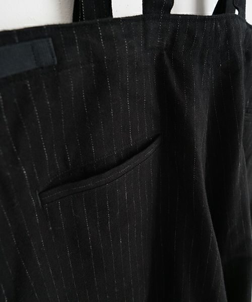 YOKO SAKAMOTOヨーコサカモトMECHANIC-PANTS(YS-25AW-57/BLACK)サスペンダーワイドパンツ 