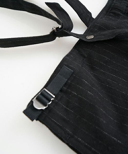 YOKO SAKAMOTOヨーコサカモトMECHANIC-PANTS(YS-25AW-57/BLACK)サスペンダーワイドパンツ 