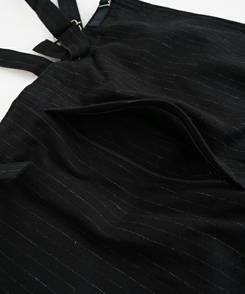 YOKO SAKAMOTOヨーコサカモトMECHANIC-PANTS(YS-25AW-57/BLACK)サスペンダーワイドパンツ 