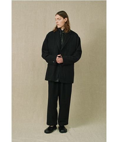 YOKO SAKAMOTO / ヨーコサカモト OVERSIZED JACKET [STRIPE] YS - 25AW - 10ウールオーバーサイズジャケット