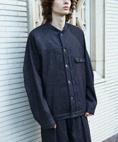 VU / ヴウdenim stand collar work jakect [DEEP BLUE] vu-blu-008